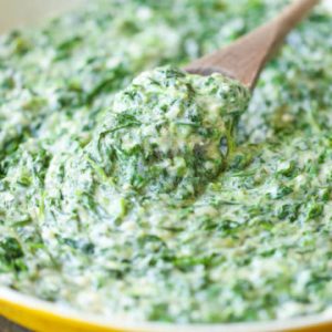 Creamed spinach