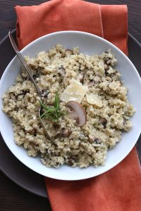 Mushroom cauli rice (Banting)