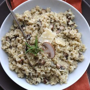 Mushroom cauli rice (Banting)
