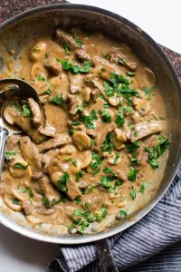 Beef stroganoff