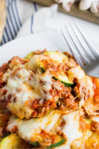 Beef and zucchini lasagne (Banting)