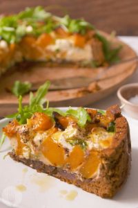 Butternut and feta quiche