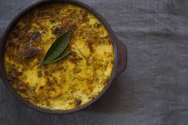 Cranberry and almond bobotie