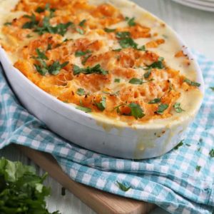Creamy fish and potato bake