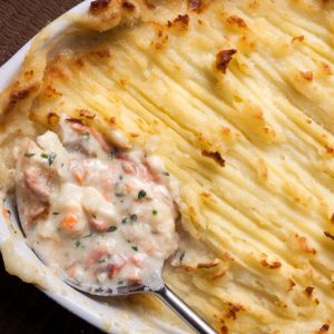 Salmon cottage pie