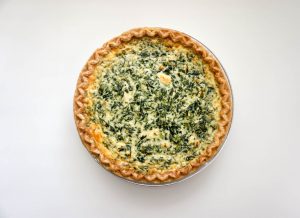 Spinach and feta quiche
