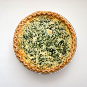 Spinach and feta quiche