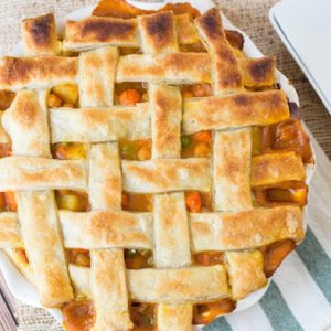 Pumpkin and lentil pie