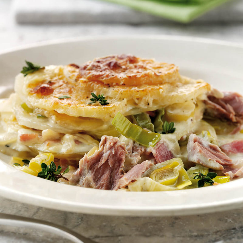 Tuna and leek gratin Lemon and Thyme